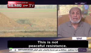 Hamas top dog: “This is not peaceful resistance. When we talk about peaceful resistance, we are deceiving the public”