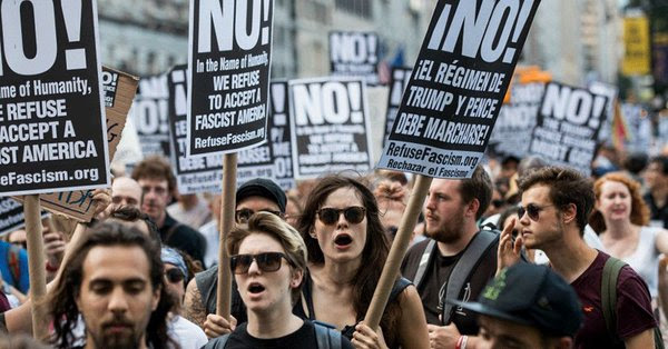 Refuse Fascism protest