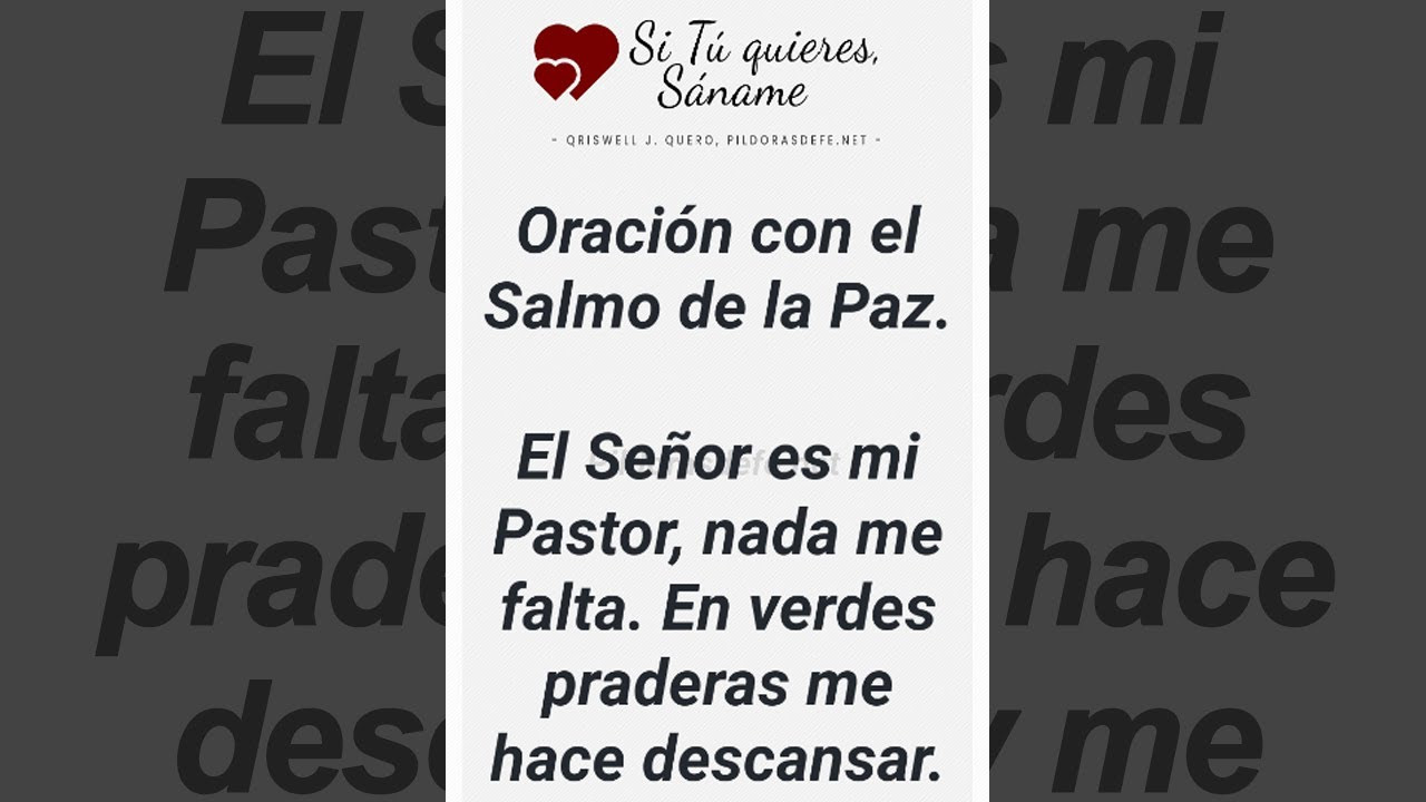 (MENSAJE ESPECIAL) El SeÃ±or es mi Pastor, Nada me Falta
