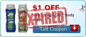 $1.00 off Irish Spring GEAR™ Body Wash