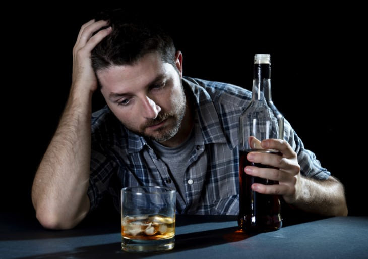 joke drunk depressed man at bar