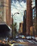 Cityscape, Original Oil Painting by Diana Delander - Posted on Saturday, January 10, 2015 by Diana Delander