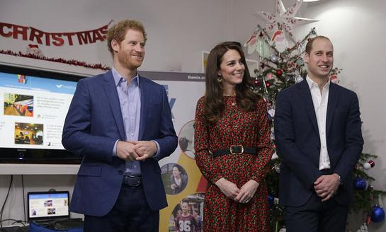 Prince Harry and the Duke and Duchess of Cambridge Attend Heads Together Christmas party