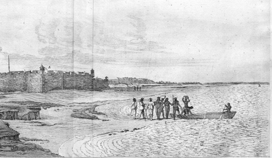 Frans Post. Fort Ceulen in Rio Grande, gravure. Het Portugese 