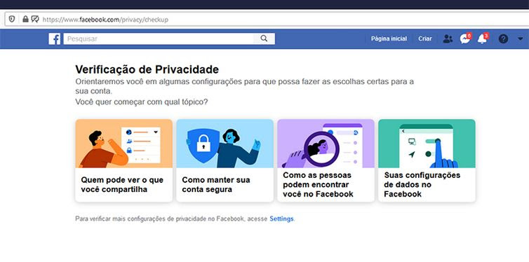 O Facebook oferece guias e opções de customização para usuários que desejam bloquear o compartilhamento de dados sensíveis.  