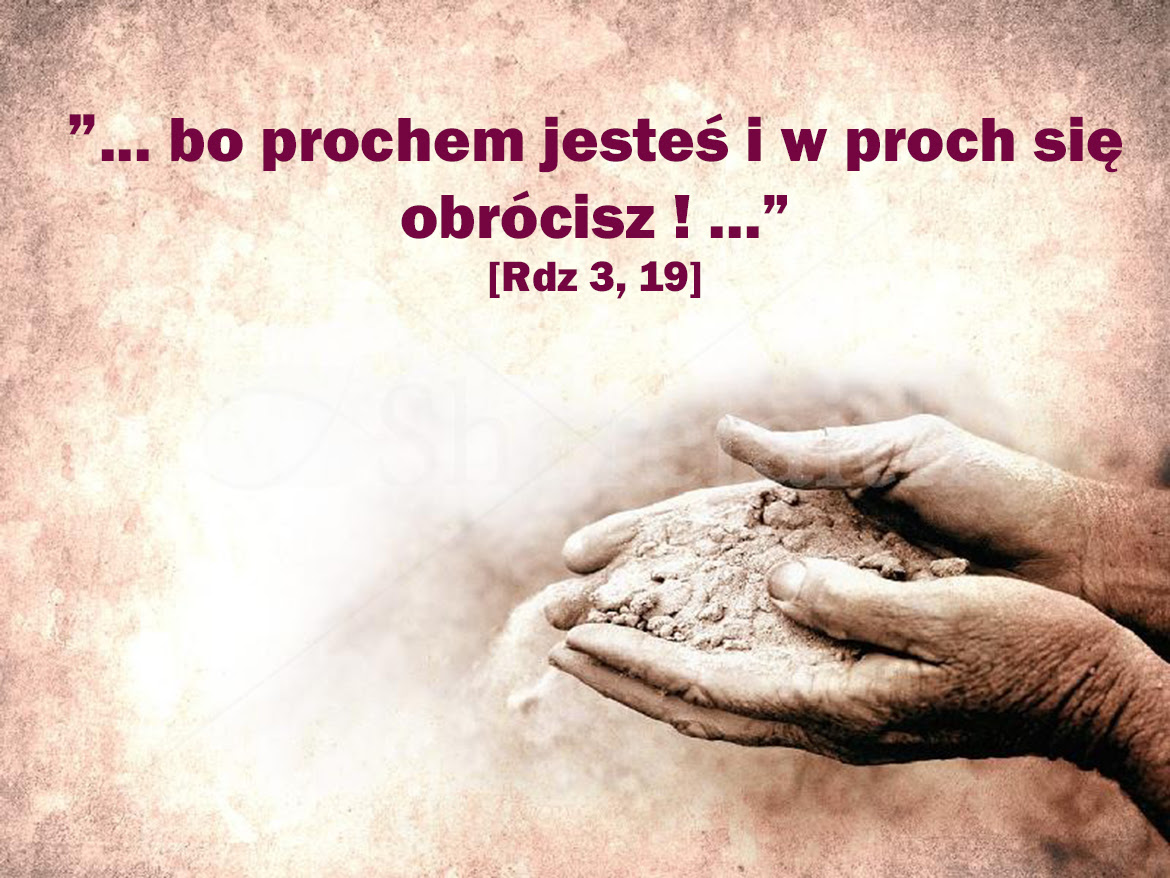 Znalezione obrazy dla zapytania prochem jesteś i w proch się obrócisz