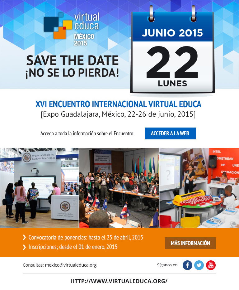 Virtual Educa México 2015, Expo Guadalajara, 22-26 de junio, 2015