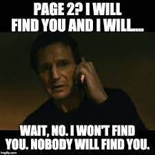 page 2? i wont find you and i wont kill you