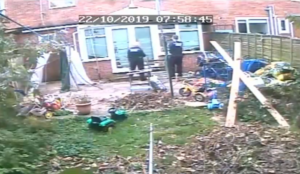 Video from UK: More security cam footage front and back of police raid on blogger for “Islamophobia”