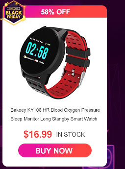 Bakeey KY108 HR Blood Oxygen Pressure Sleep Monitor Long Stangby Smart Watch