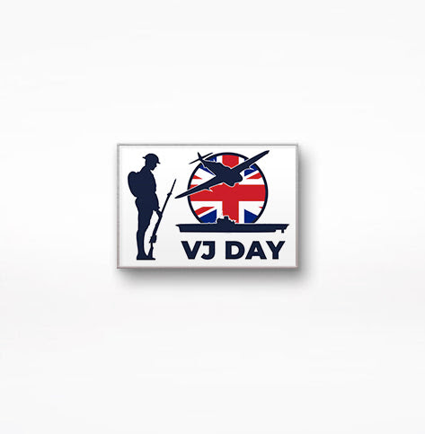 2021 VJ Day Commemorative Enamel Lapel Pin + FREE Sticker