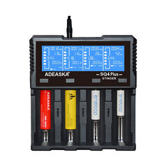 ADEASKA SQ4 Intelligent LCD Display USB Battery Charger