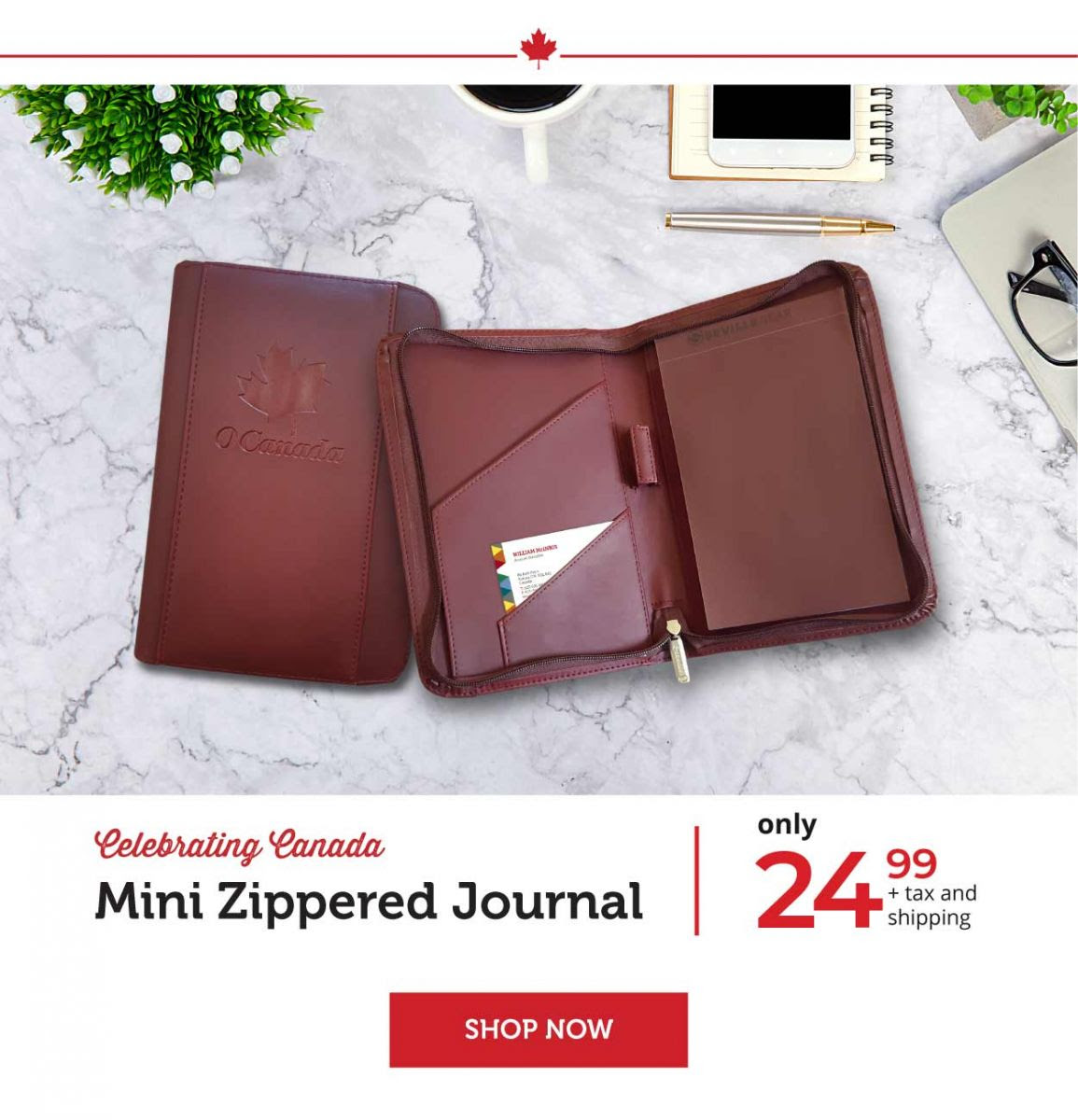 Mini Zippered Journal