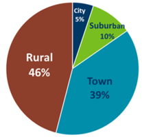 Percent of Minnesota public libraries by locale