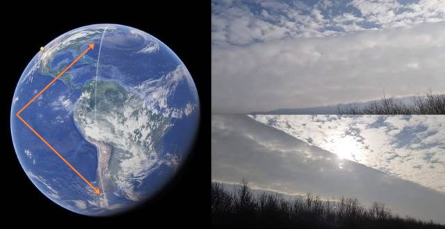 Strange Trail in the Sky Extends Entire Length of the Earth (Video)
