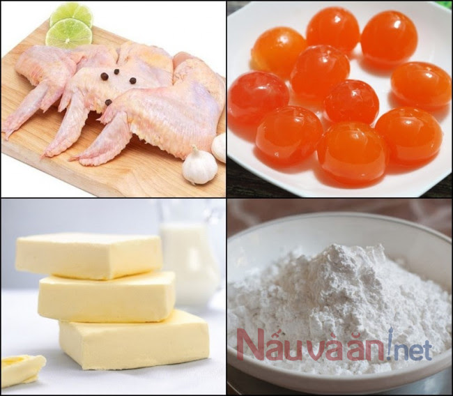 nguyên liệu làm gà chiên sốt trứng muối