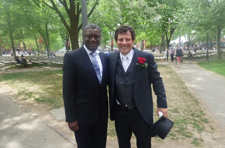 With Dr. Denis Mukwege at Harvard's graduation.