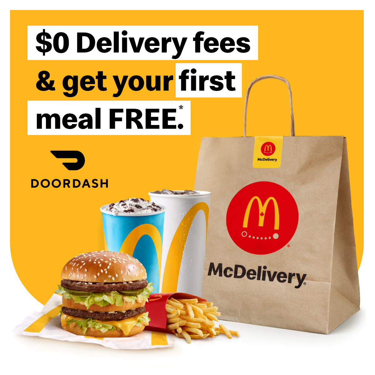 [DoorDash] 1st McDonalds order (up to 20) and Delivery waived, tax and