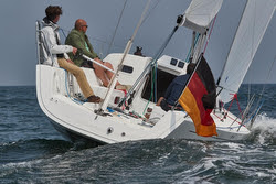 J/97E sailing upwind