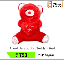 3 feet Jumbo Fat Teddy - Red