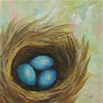 Robin's Blue Eggs III - Posted on Monday, January 5, 2015 by Torrie Smiley