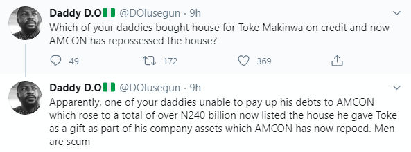 Toke Makinwa denies reports her Ikoyi home has been taken over by AMCON