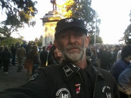 commnet- Thats Robs smiley face behind me He stood beside me at dawn Parade . Next year im going to do a Wreath.