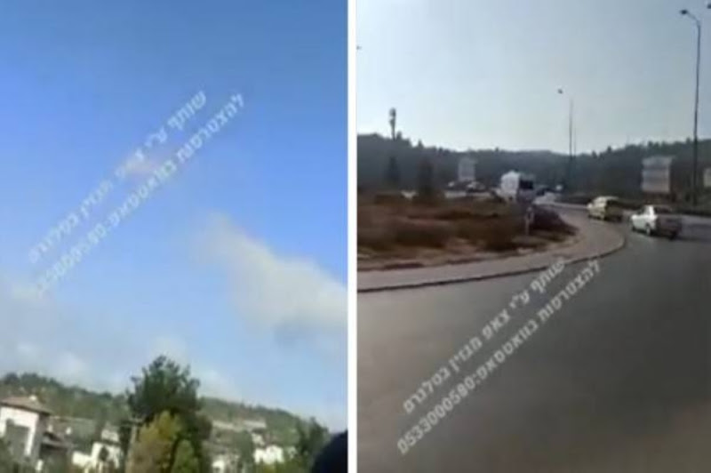 شاهد صافرات الإنذار تدوي في منطقة أبو غوش بمدينة القدس جراء صواريخ الهجوم الإسرائيلي على غزة
