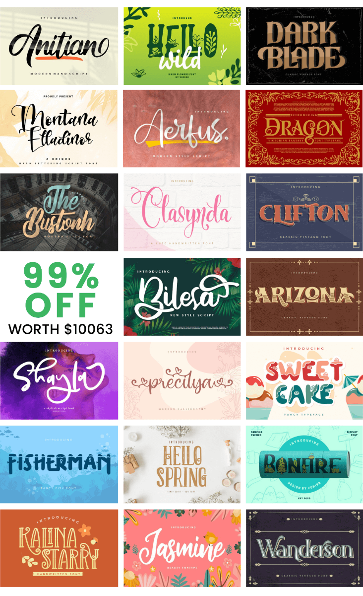 Spectacular Collection Big Bundle: 500 Premium Fonts