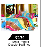 Furnix Printed Double Bed Sheet + 2 Pillow Covers D.No. 1172