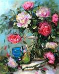 A Painting Giveaway and Pink Cascade Peonies - Flower Paintings by Nancy Medina - Posted on Tuesday, December 2, 2014 by Nancy Medina