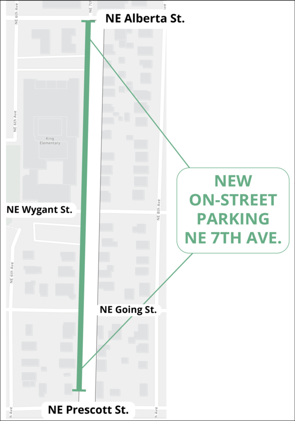Lloyd ke Woodlawn: Perubahan Parkir NE 7th Avenue 