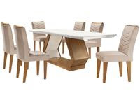 Mesa de Jantar 6 Cadeiras Retangular Rufato