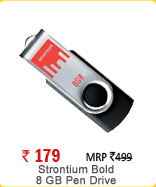 Strontium Bold 8 GB Pen Drive (Black & White)