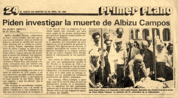 radiation torture of Albizu Campos