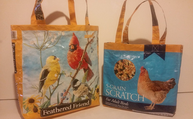 Recycled Feedbag Garden Tote