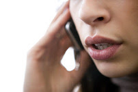 Person talking on the phone