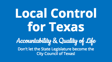 Local Control Texas is a new organization fighting to maintain local city ordinances.