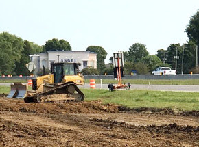 Bluffdale Drive frontage road construction