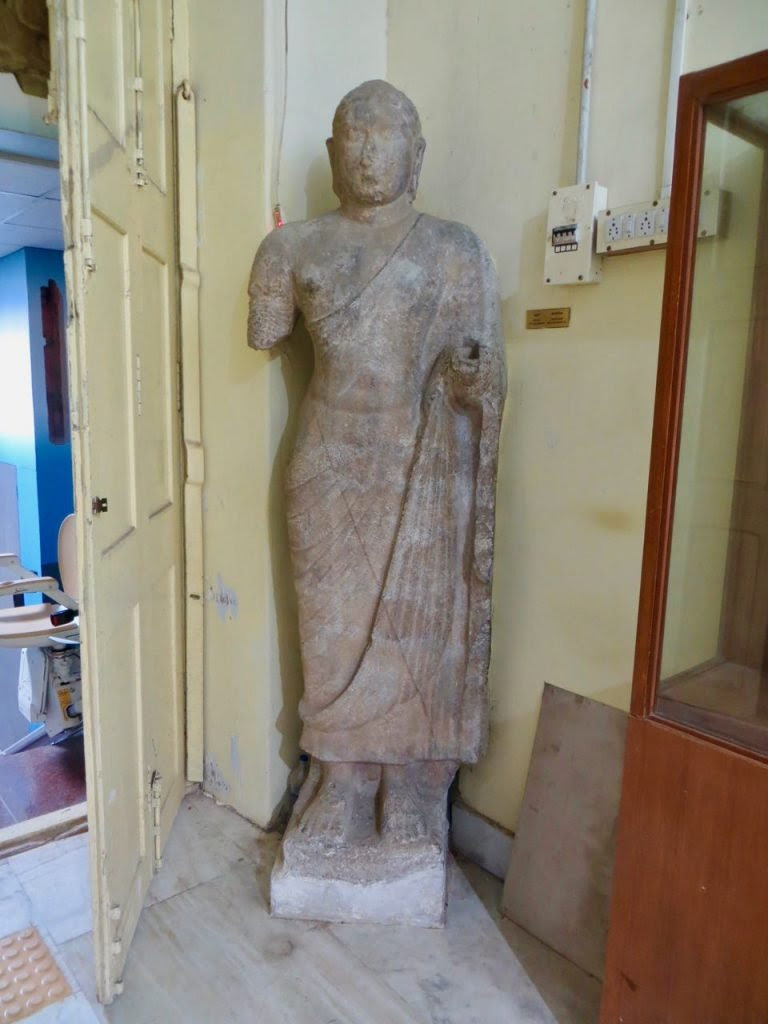 Ancient Buddha statue from Kanchi Kamakshi Temple (as reported by Gopinatha Rao) now kept in Chennai Museum .