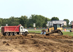 Grading near Bluffdale Drive
