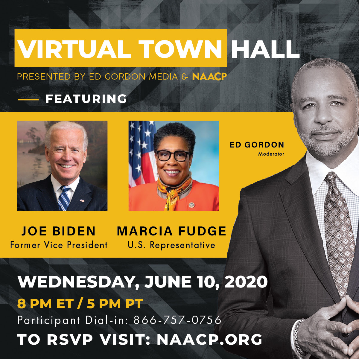 RSVP for the Upcoming Virtual Town Hall Featuring Vice President Joe Biden and U.S.Representative Marcia Fudge on NAACP.org