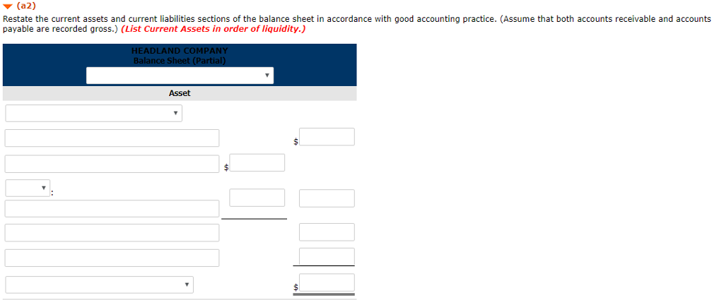 Solved The Current Assets And Current Liabilities Section