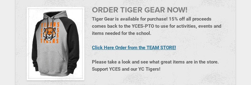 ORDER TIGER GEAR NOW!
                        Tiger Gear is available for purchase! 15% off all proceeds comes back to...