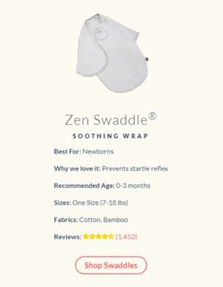 zen swaddle classic pink zen swaddle classic pink