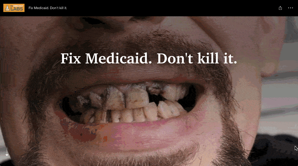Fix Medicaid to provide affordable healthcare to more Americans. Not the GOP plan to kill it.