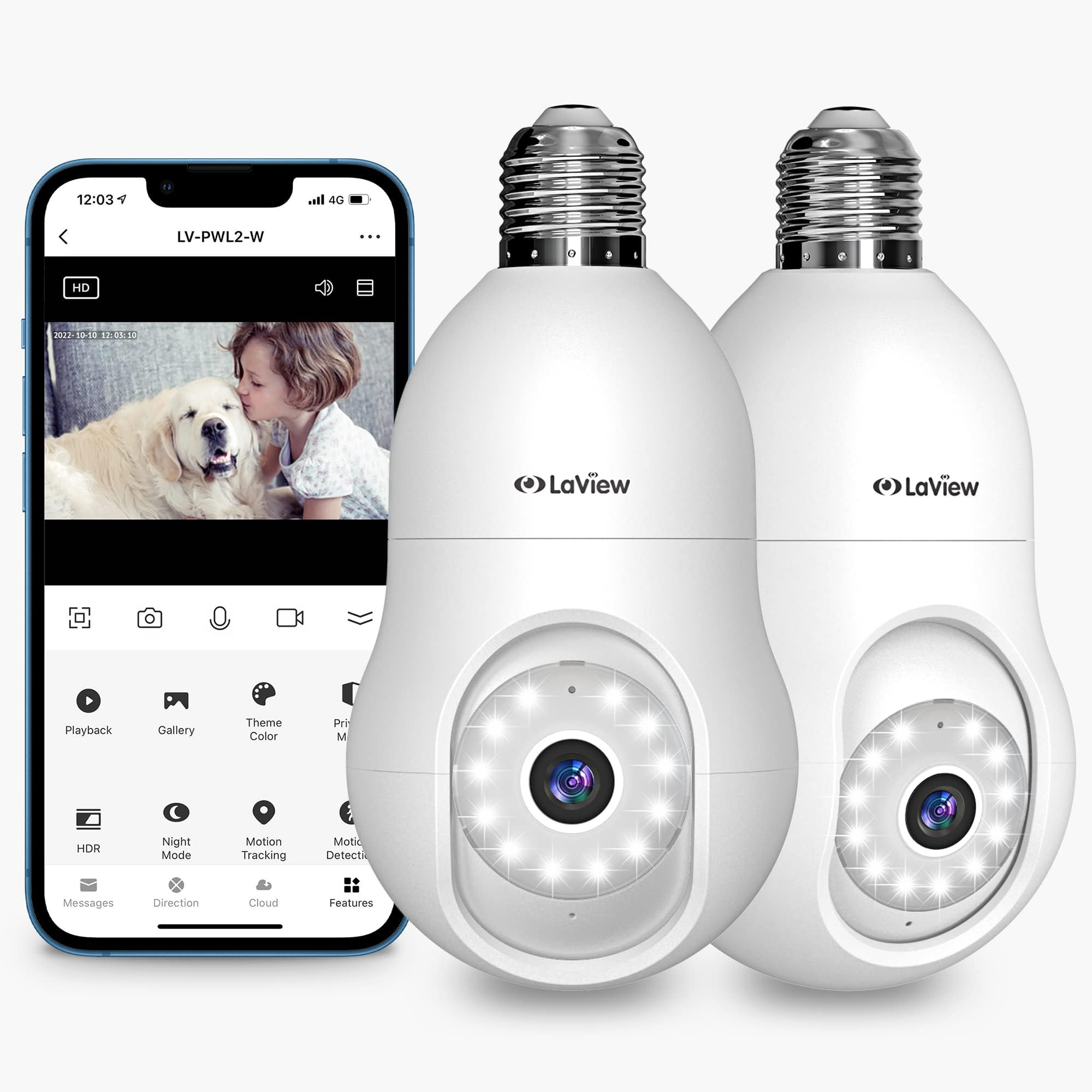 LaView 4MP Bulb Security Camera