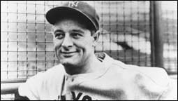 The figure above is a photograph of the late Lou Gehrig.