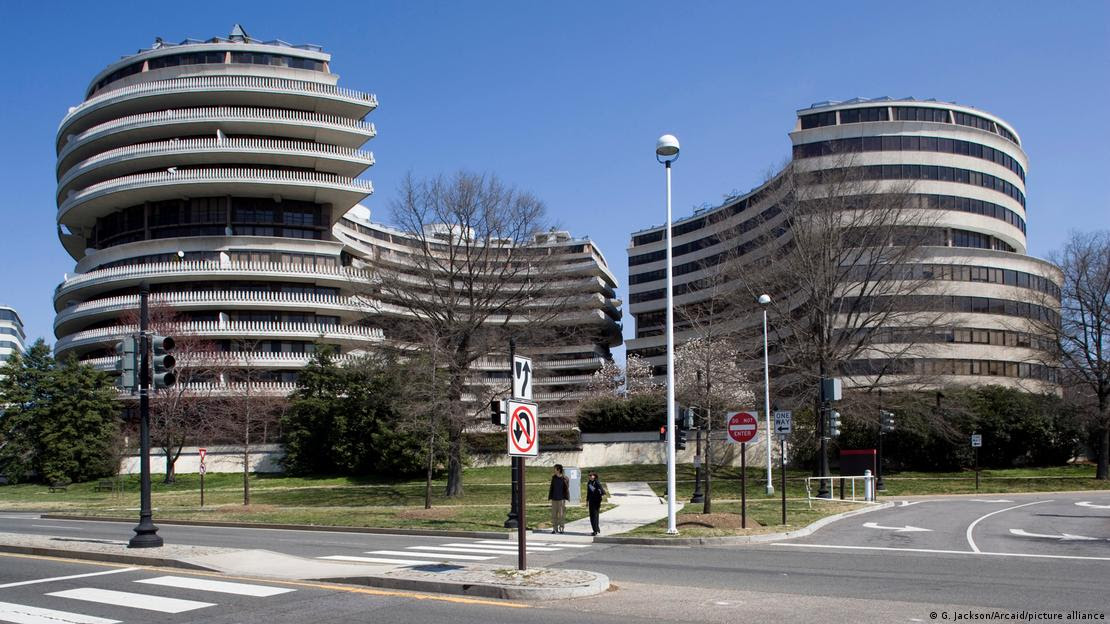 Vista do complexo Watergate, considerado um marco arquitetônico
