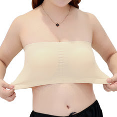 L-3XL Plus Size Elasticity Milk Silk Bandeau Bras